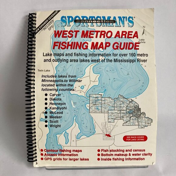 Minnesota West Metro Area Fishing Map Guide Sportsmans Connection 2001 Lake Maps - Picture 1 of 6